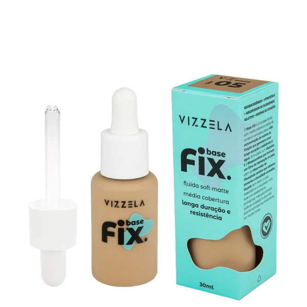 Vizzela Cosméticos Fix Cor 5 - Base Líquida 30ml