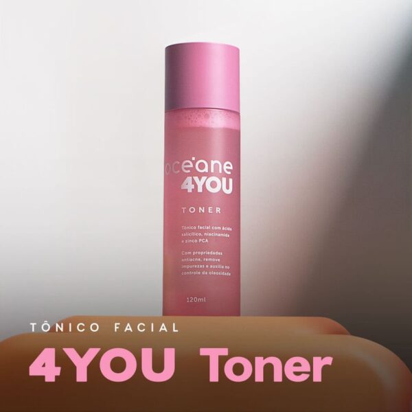 Tônico Facial com Ácido Salicílico - Toner 4you 120ml