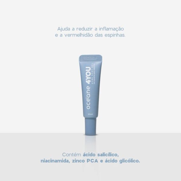 Gel Secativo para Espinhas com Ácido Glicólico - Acne Spot Gel 4you 10ml - Imagem 2