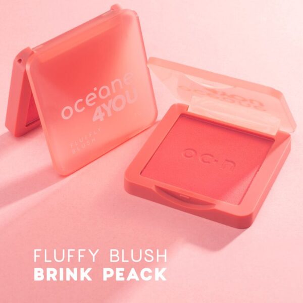 Blush Cremoso Pêssego - Fluffy Blush Brink Peach 4you - Imagem 3
