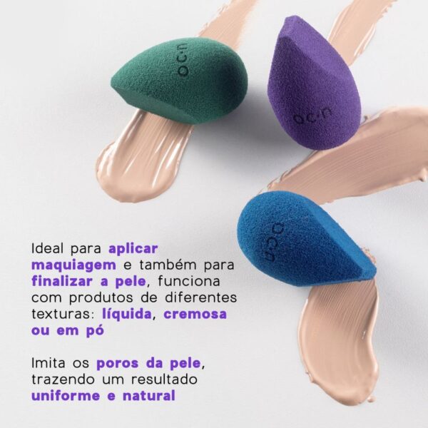 Esponja de Maquiagem - Sister Blend Azul Océane Purple - Imagem 2
