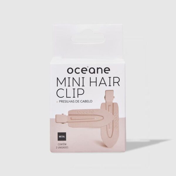 Mini Presilha de Cabelo Rosa - Hair Clip Océane Edition 2un