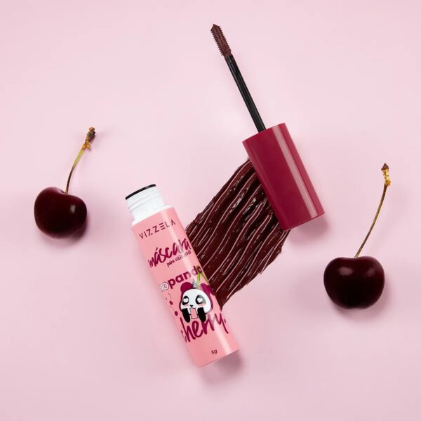 Máscara Para Cílios Bordô - No Panda Cherry - Vizzela - Imagem 2
