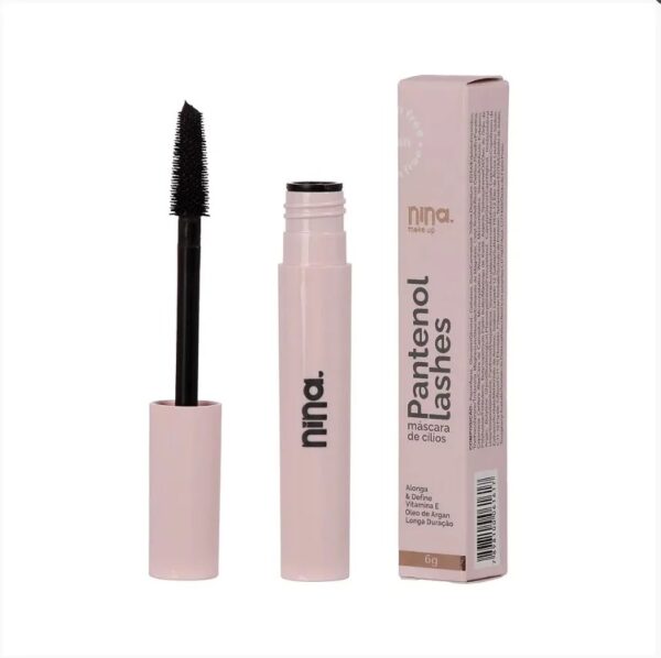MÁSCARA DE CÍLIOS PANTENOL LASHES ALONGA E DEFINE - NINA MAKEUP