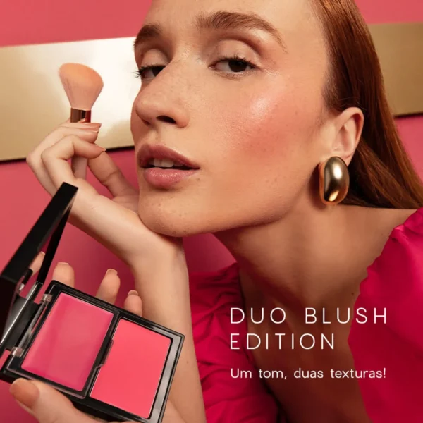 Blush Cremoso e em Pó Rosa Pink – Duo Blush Punch Paint Océane Edition 10,2g - Imagem 2