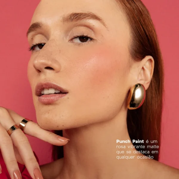 Blush Cremoso e em Pó Rosa Pink – Duo Blush Punch Paint Océane Edition 10,2g - Imagem 4