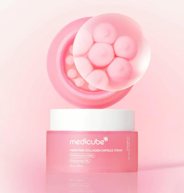 MEDICUBE - Hidratante Facial Pink com PDRN e Microcápsulas de Colágeno 55g - Imagem 2